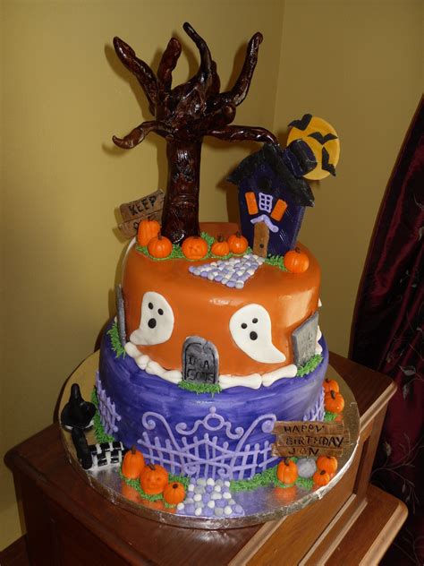 Two Tier Halloween Cake