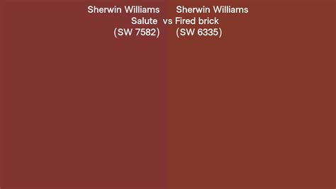 Sherwin Williams Salute Vs Fired Brick Side By Side Comparison