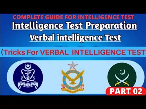 Verbal Intelligence Test Navy Army PAF I Q Part 2 Top Tricks For Pass