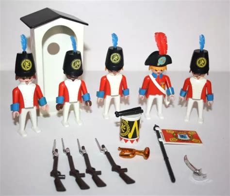 Playmobil Vintage Soldats Anglais Garde Royale Avec Guerite