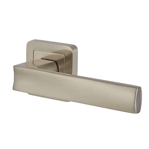 Buy Colours Inya Nickel Effect Aluminium Straight Latch Door Handle L1275mm Diy At Bandq