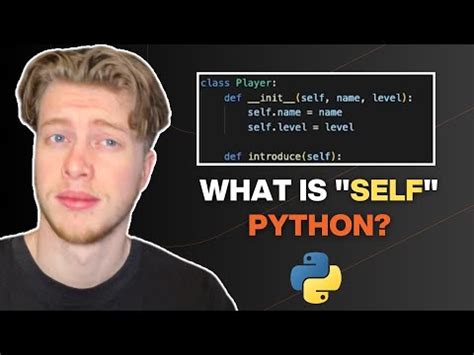 What Is Self In Python YouTube