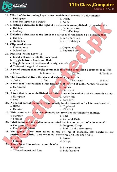 Cahpter Computer Science Ics Part Notes Inter Part Notes