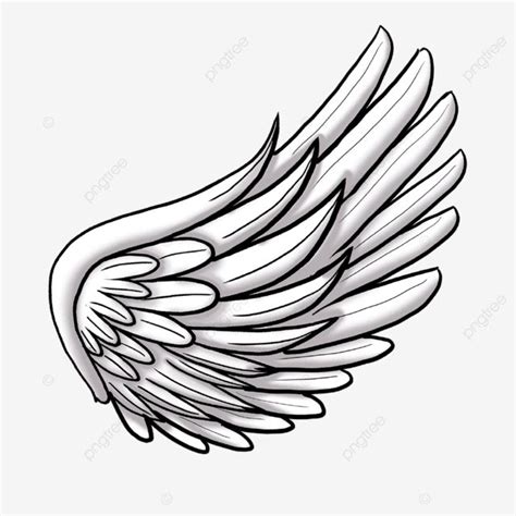 Wing Pattern Half Side Cartoon Single Wing White Feather