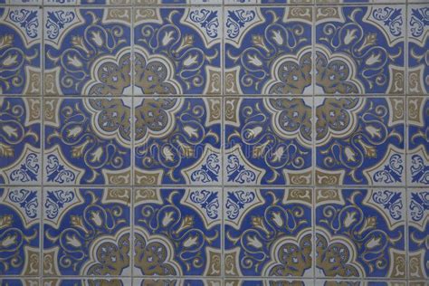 Detalle De Algunos Azulejos Portugueses Típicos Foto de archivo