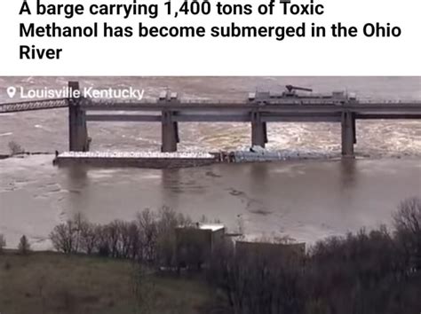 A Barge Carrying 1400 Tons Of Toxic Methanol Has Become Submerged In