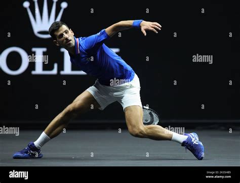 London Uk 24th Sep 2022 Novak Djokovic Of Team Europe Returns