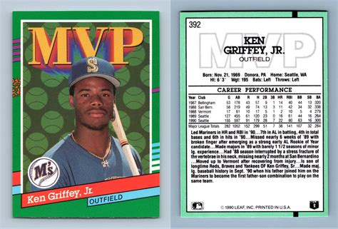 KEN GRIFFEY JR 1991 Topps 40 Years Of Baseball Card 392 All Star