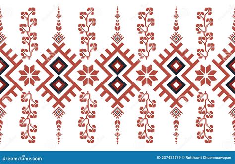 Ethnic Print Fabric Pattern Geometry Seamless Ornament Folk Culture