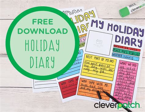 Holiday Diary Paper Template Free Printable Holiday Words Paper