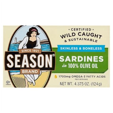 Season Brand Skinless Boneless Sardines In Olive Oil Oz