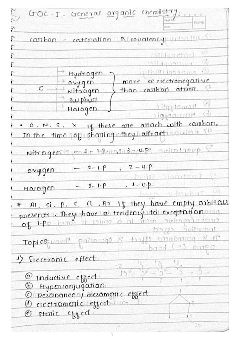 Solution General Organic Chemistry Goc Chemistry Notes For Iit Jee