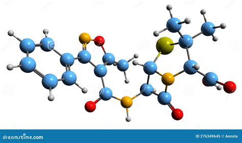 3D Image Of Oxacillin Skeletal Formula | CartoonDealer.com #276349645