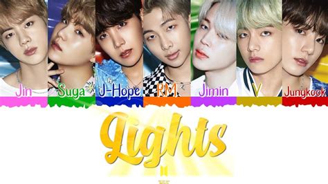 Bts Lights Color Coded Lyrics Kan Rom Esp Youtube