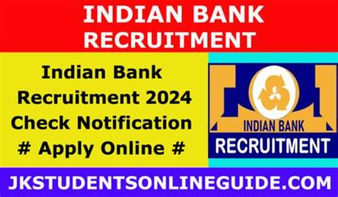 Indian Bank Recruitment Notification Vacancies Apply Online