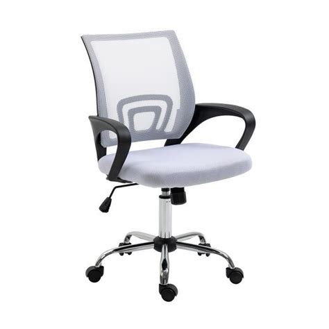 Svita Chaise De Bureau Enfants Jeunes Tissu Chaise De Bureau Blanc