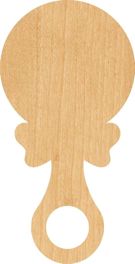 Baby Rattle Wooden Laser Cut Out Shape Great For Crafting Etsy