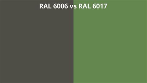 Ral 6006 Vs 6017 Ral Colour Chart Uk