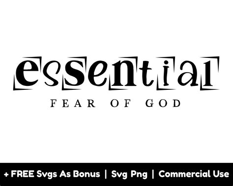 Essential Fear Of God Svg Png Files Religious Hoodie Design Svg Inspirational Svg Religious