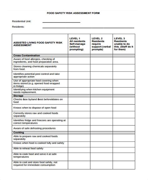 26 Risk Assessment Form Templates Free And Premium Templates