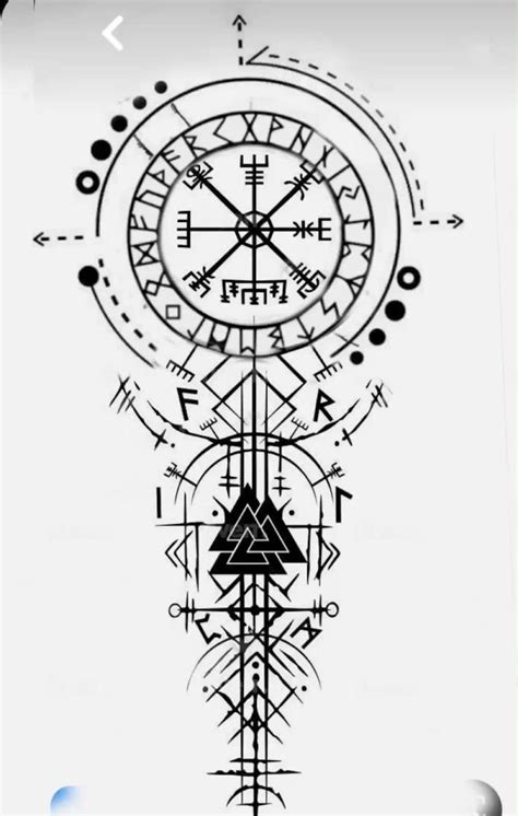 Viking Compass Tattoo Design