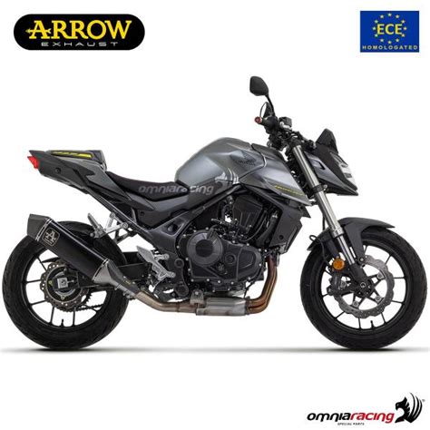 Arrow Veloce Black Titanium Exhaust Slip On Approved For Honda