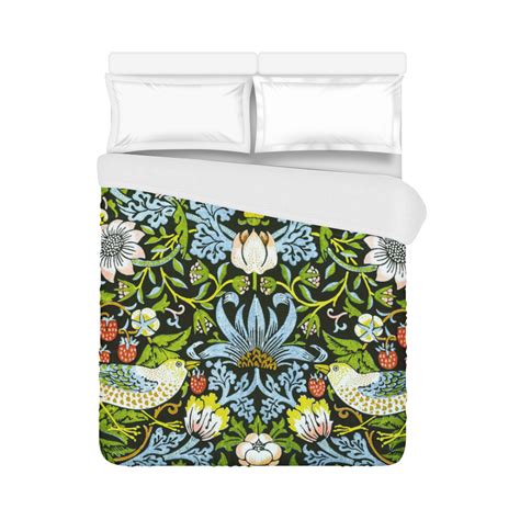 William Morris Strawberry Thief Vintage Floral Duvet Cover 86x70