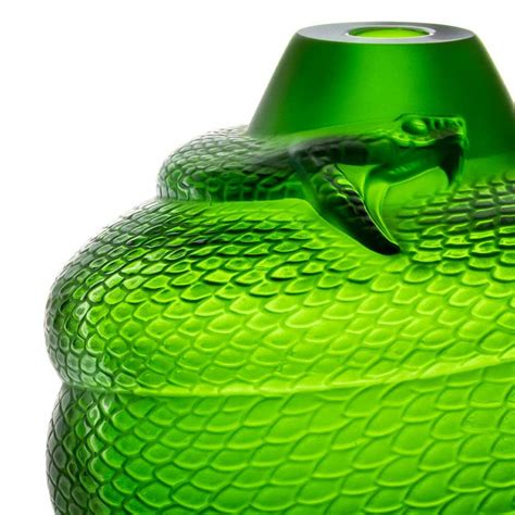 Lalique Serpent Vase Amazon Green