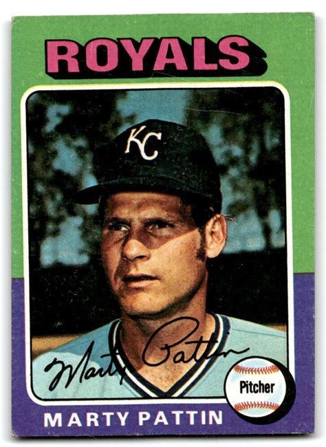 Marty Pattin Topps Mini Baseball Card Kansas City Royals Vg