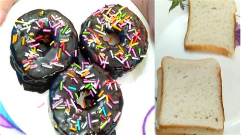 Chocolate Donuts In 5 Minutes Instant Bread Donuts Easy Donuts