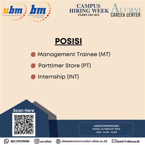 Campus Hiring Week PT Kurnia Ciptamoda Gemilang ACC UBM