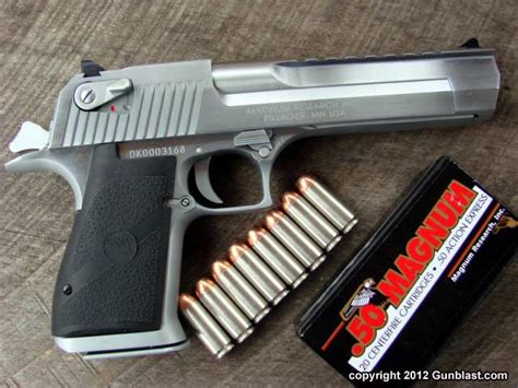 Magnum Research Brushed Chrome 50 Action Express Desert Eagle Semi Automatic Pistol