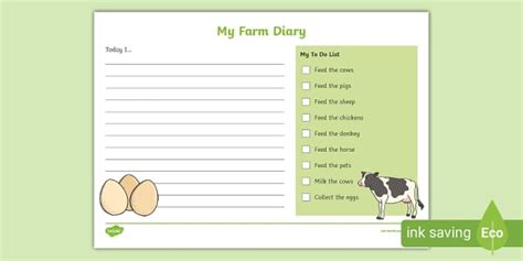 Farm Diary And To Do List Teacher Made Twinkl