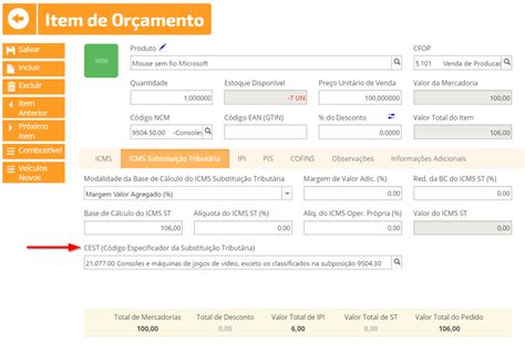 O Que Cest C Digo Especificador De Substitui O Tribut Ria