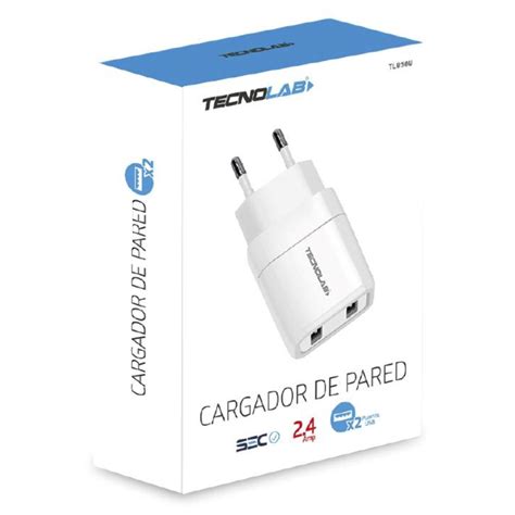 Ripley Cargador Pared Doble Usb Carga Rapida A Blanco Tecnolab