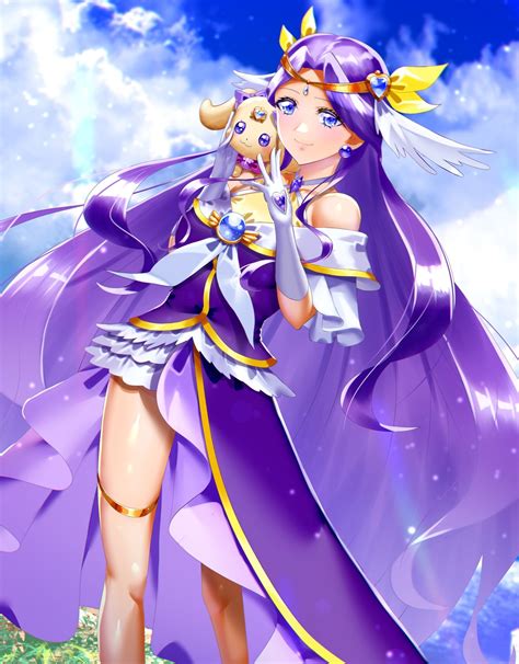 Wallpaper Purple Azure Violet Cg Artwork Electric Blue Long Hair