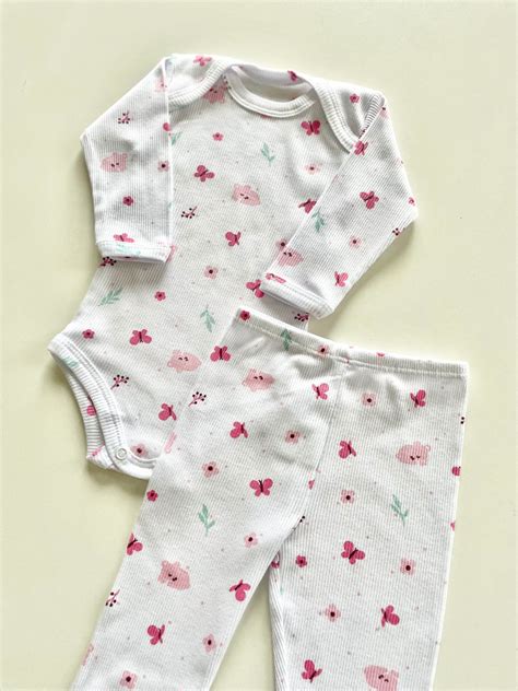 Conjunto Body E Cal A Infantil Canelado Jardim Dos Sonhos Roupa De