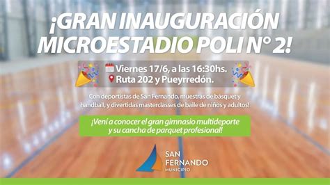 San Fernando Inaugura Este Viernes El Microestadio Del Polideportivo N