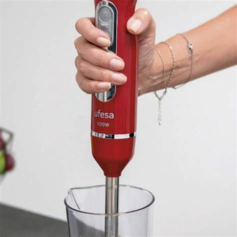 Mixer Ufesa Rouge Bp Rojo Y Acero Inoxidable V W Febo