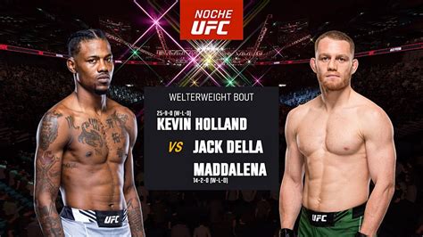 Noche Ufc Kevin Holland Vs Jack Della Maddalena Full Fight