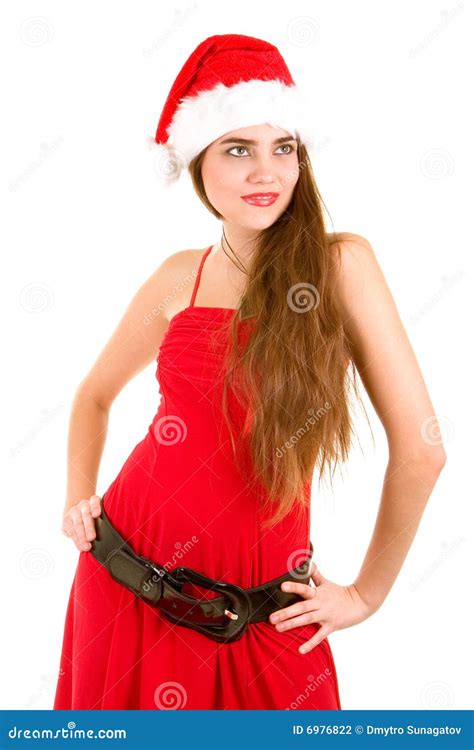 Pretty Santa Woman Stock Photo Image Of Model Emotion 6976822