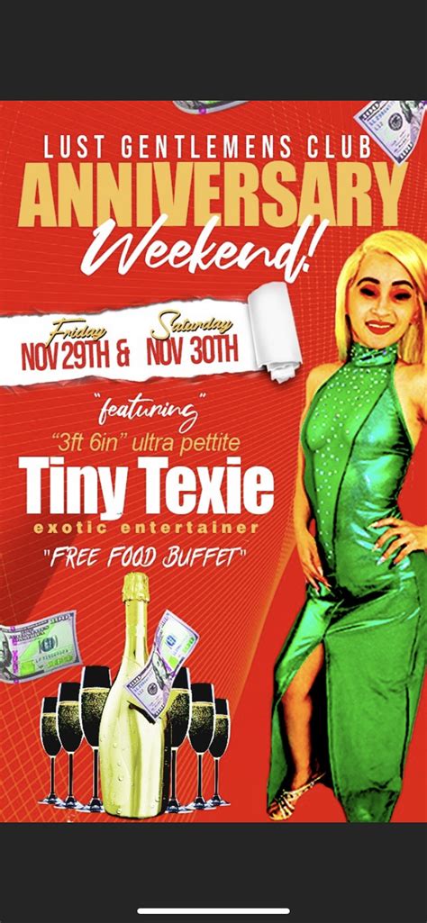 Feature Dancer And Showgirl Tiny Texie Performs Live And Headlines At Lust Gentlemens Club