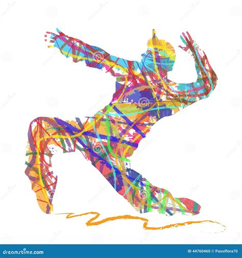 Abstract Silhouette Of Dancer In Hip Hop Stock Vector Image 44760460