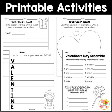 Valentines Day Literacy Activities Worksheets Made By Teachers