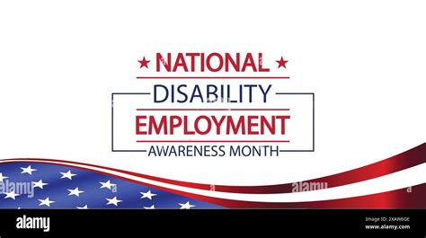 Celebrating National Disability Employment Awareness Month Through Creative Text Design Stock