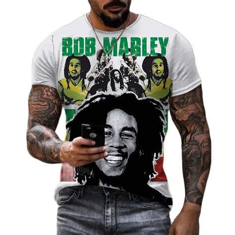 Sommer M Nner T Shirts T Shirt Rock Bob Marley Hip Hop Punk Harajuku M