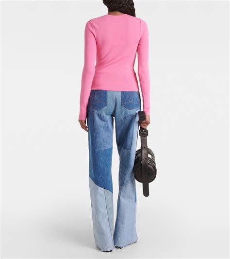 Core Open Back Jersey Top In Pink Marine Serre Mytheresa