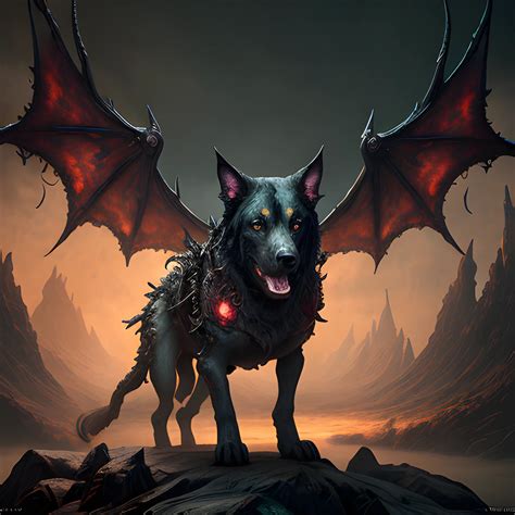 hellhound hound high fantasy  high resolution high quality