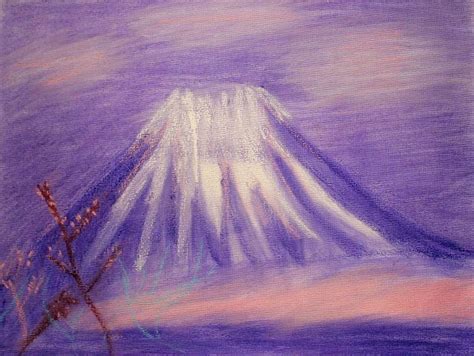 Mount Fuji Purple Painting by Cynnocence Kaufman-Sinclair | Fine Art ...