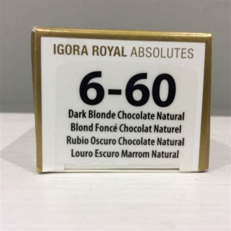 Schwarzkopf Igora Royal Absolutes 6 60 Rubio Oscuro Tonos De